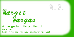 margit hargas business card